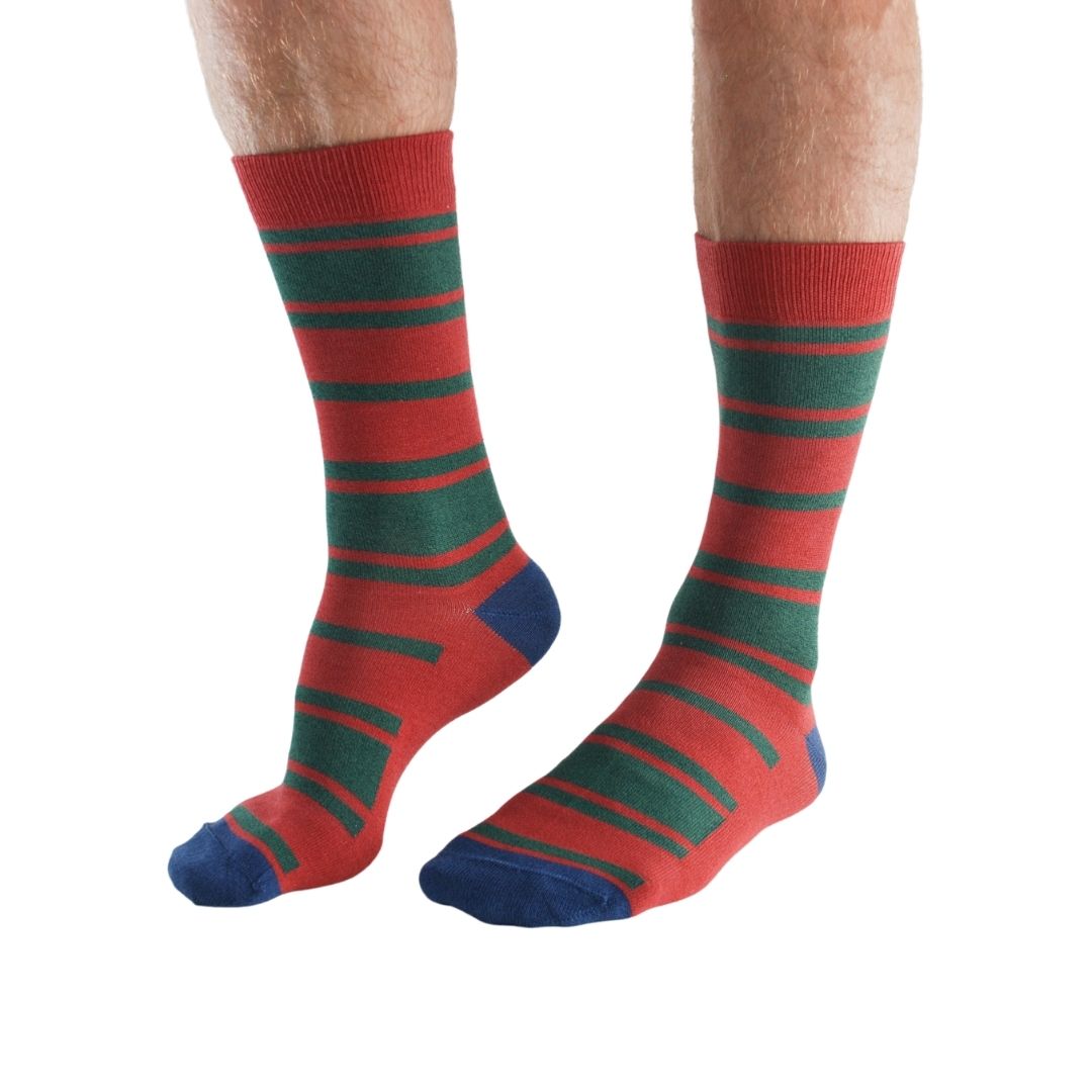 Stripe & plains 3 pairs Bamboo Socks