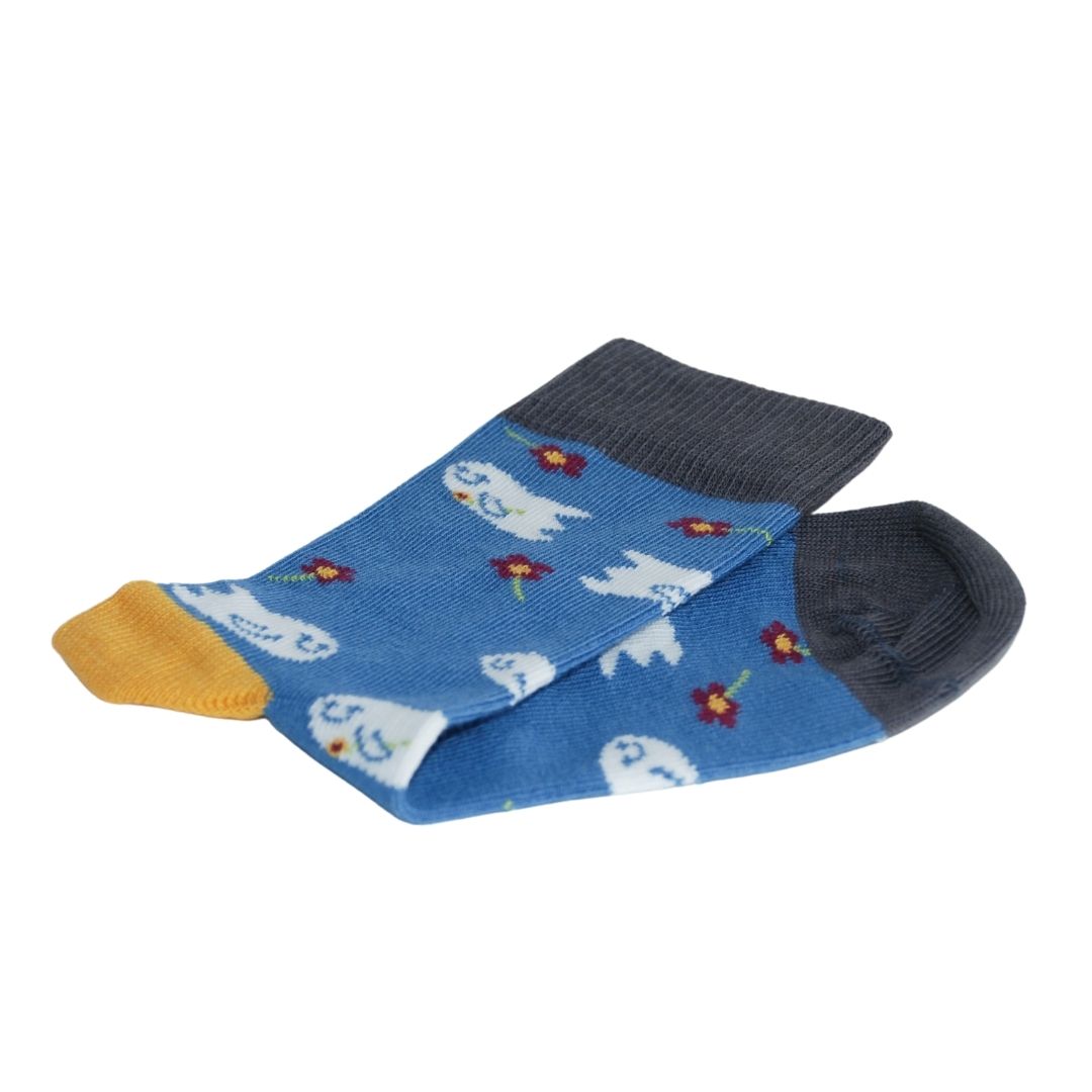 Children's Bamboo Ghost & Flowers Socks