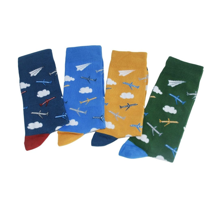 Aeroplane 4 pairs Bamboo Socks