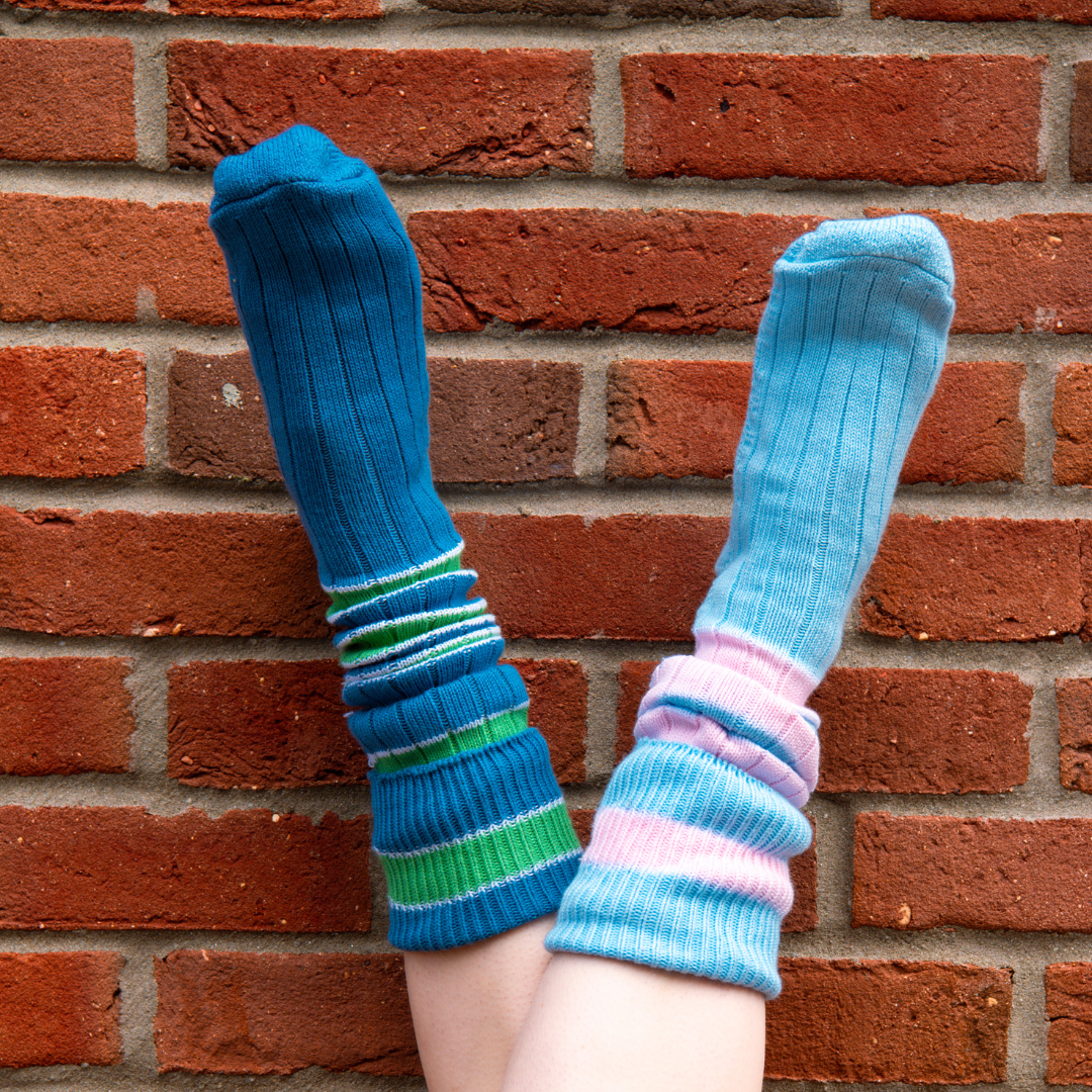 Lange Socken aus Baumwolle, hergestellt in England