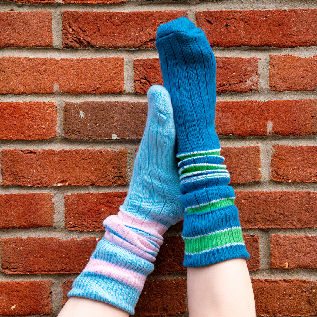 Lange Socken aus Baumwolle, hergestellt in England