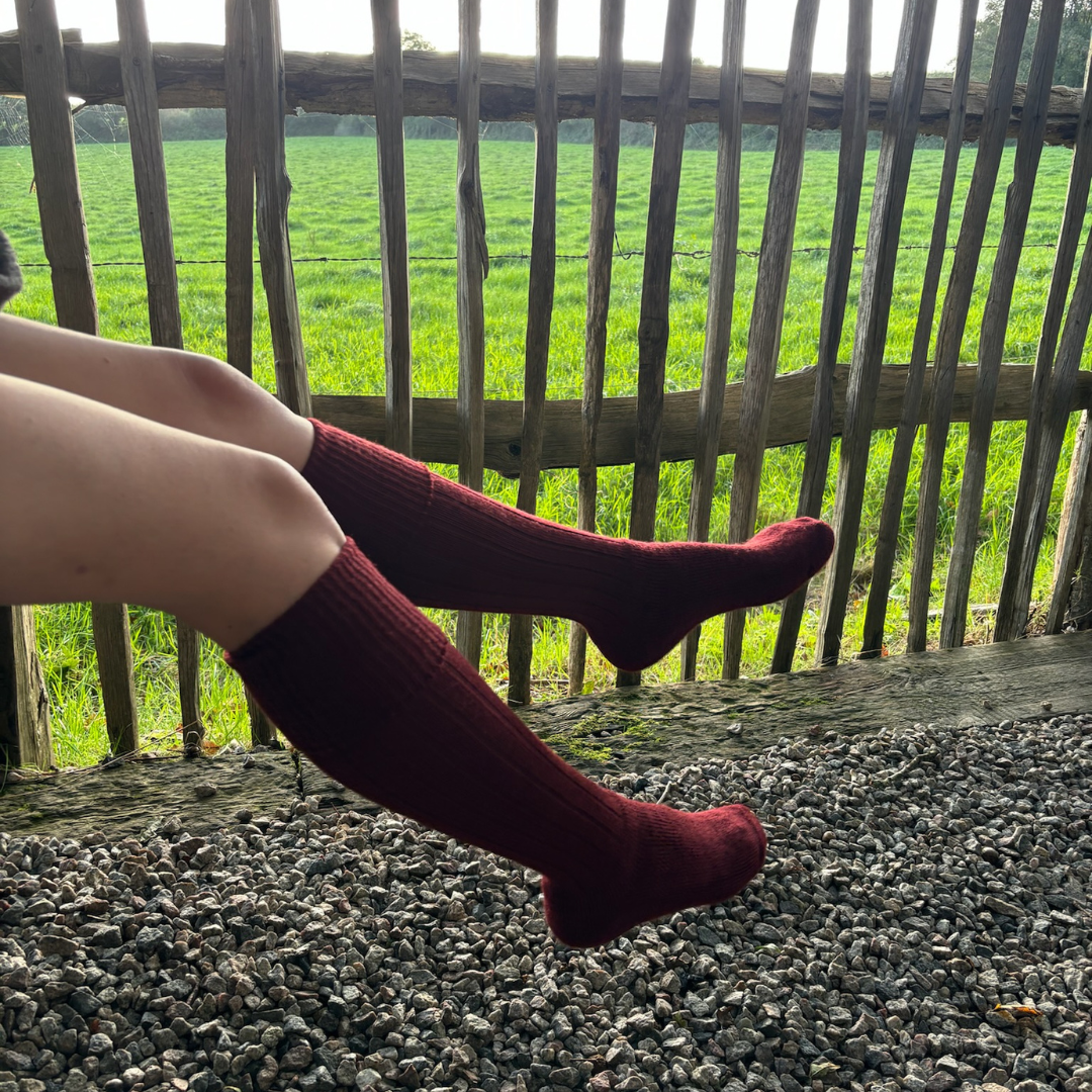 Gummistiefelsocken aus Wolle