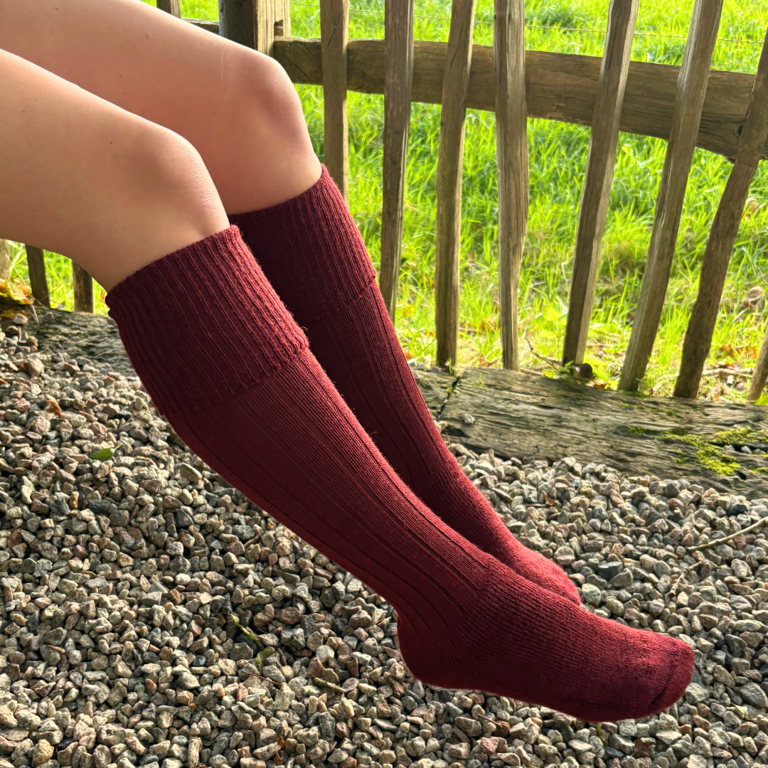 Gummistiefelsocken aus Wolle