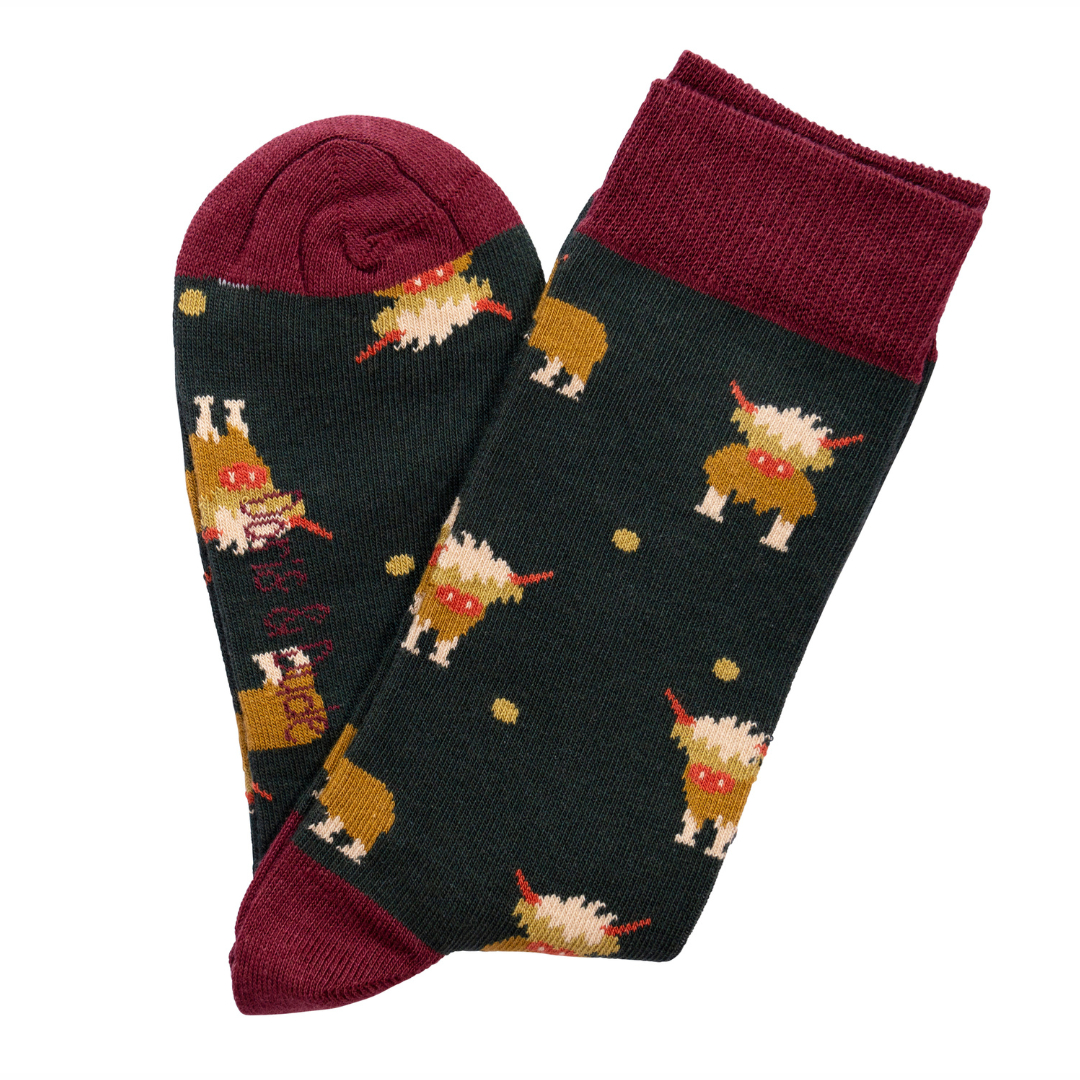 Highland Cow Bamboo Socks