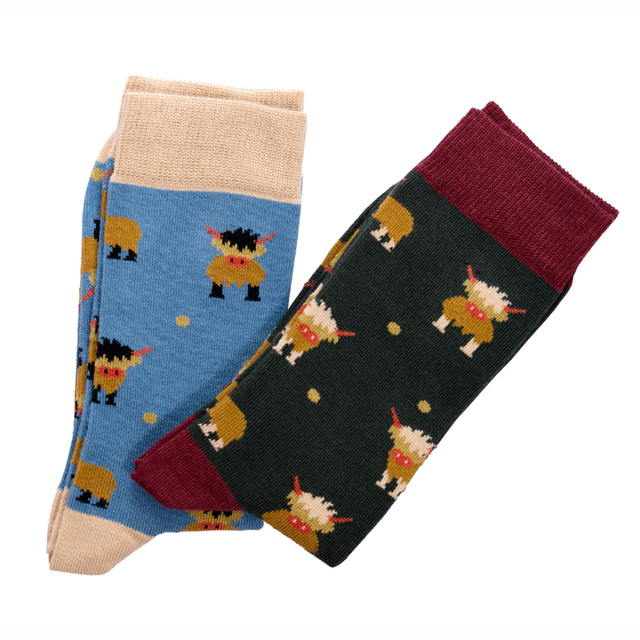 Highland Cow Bamboo Socks