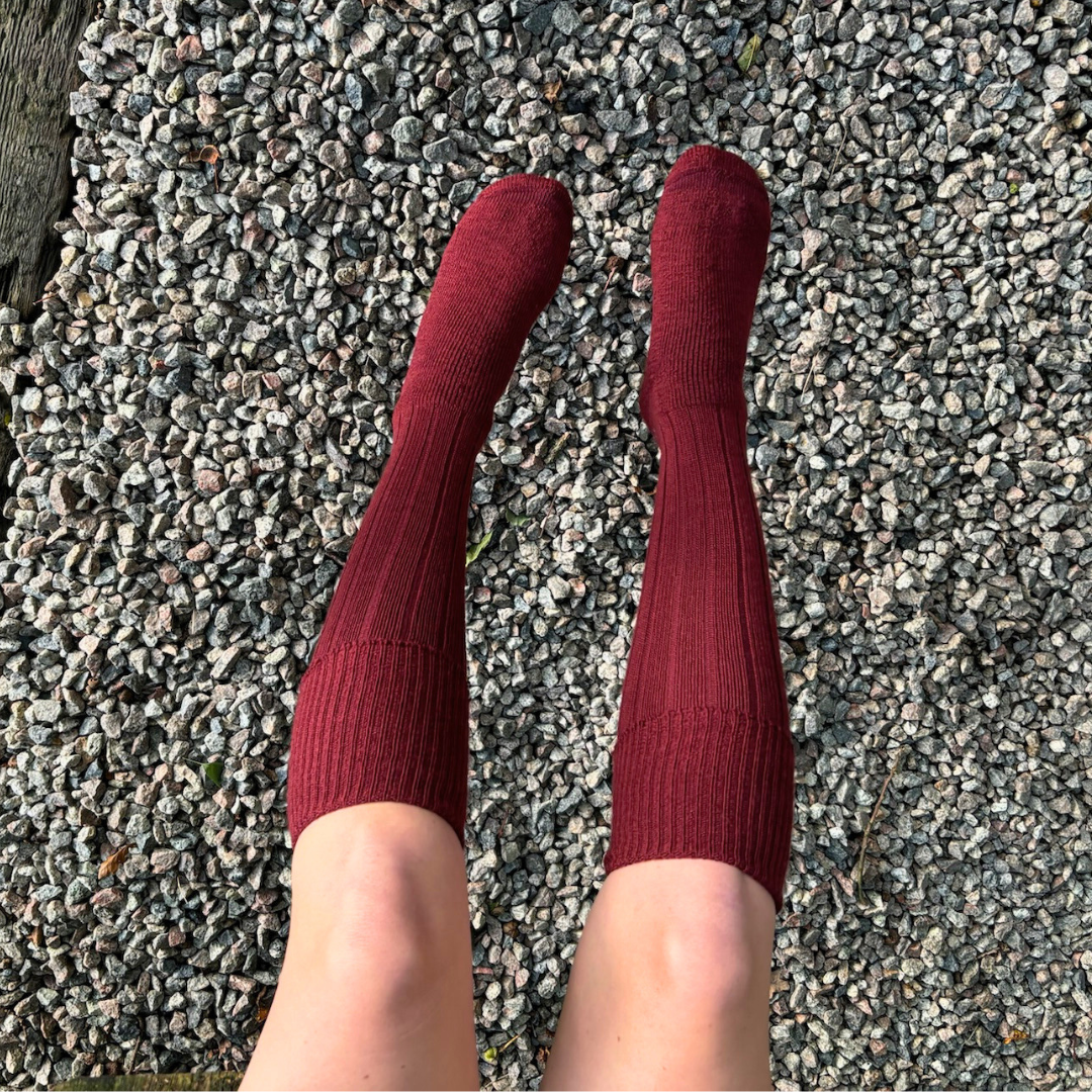 Gummistiefelsocken aus Wolle