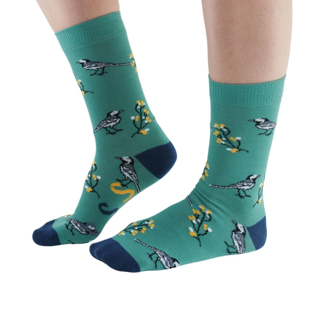 Garden Birds 4 pairs Bamboo Socks