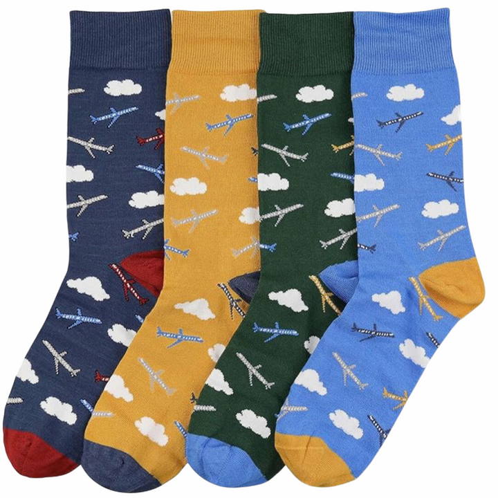 Aeroplane 4 pairs Bamboo Socks