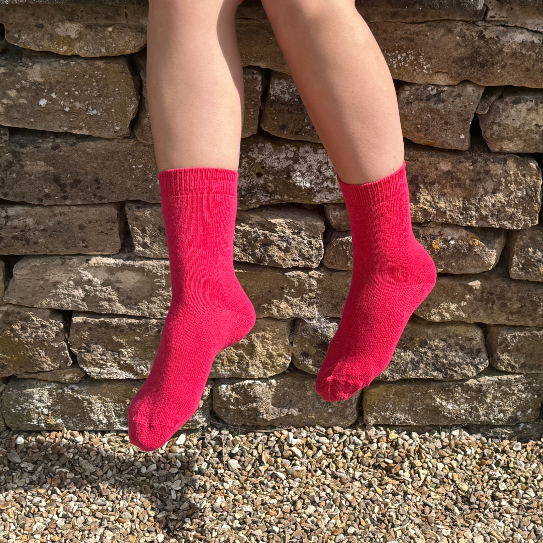 Cashmere and Merino Wool Calf Length Socks