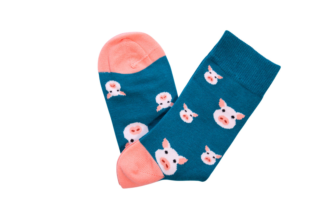 Lot de 3 paires de chaussettes en bambou pour cochons