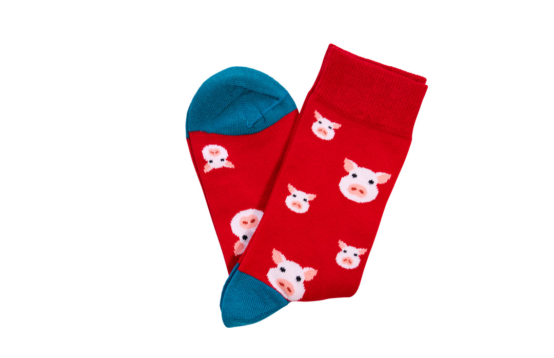 Lot de 3 paires de chaussettes en bambou pour cochons