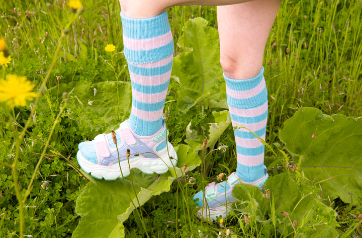 Lange Socken aus Baumwolle, hergestellt in England